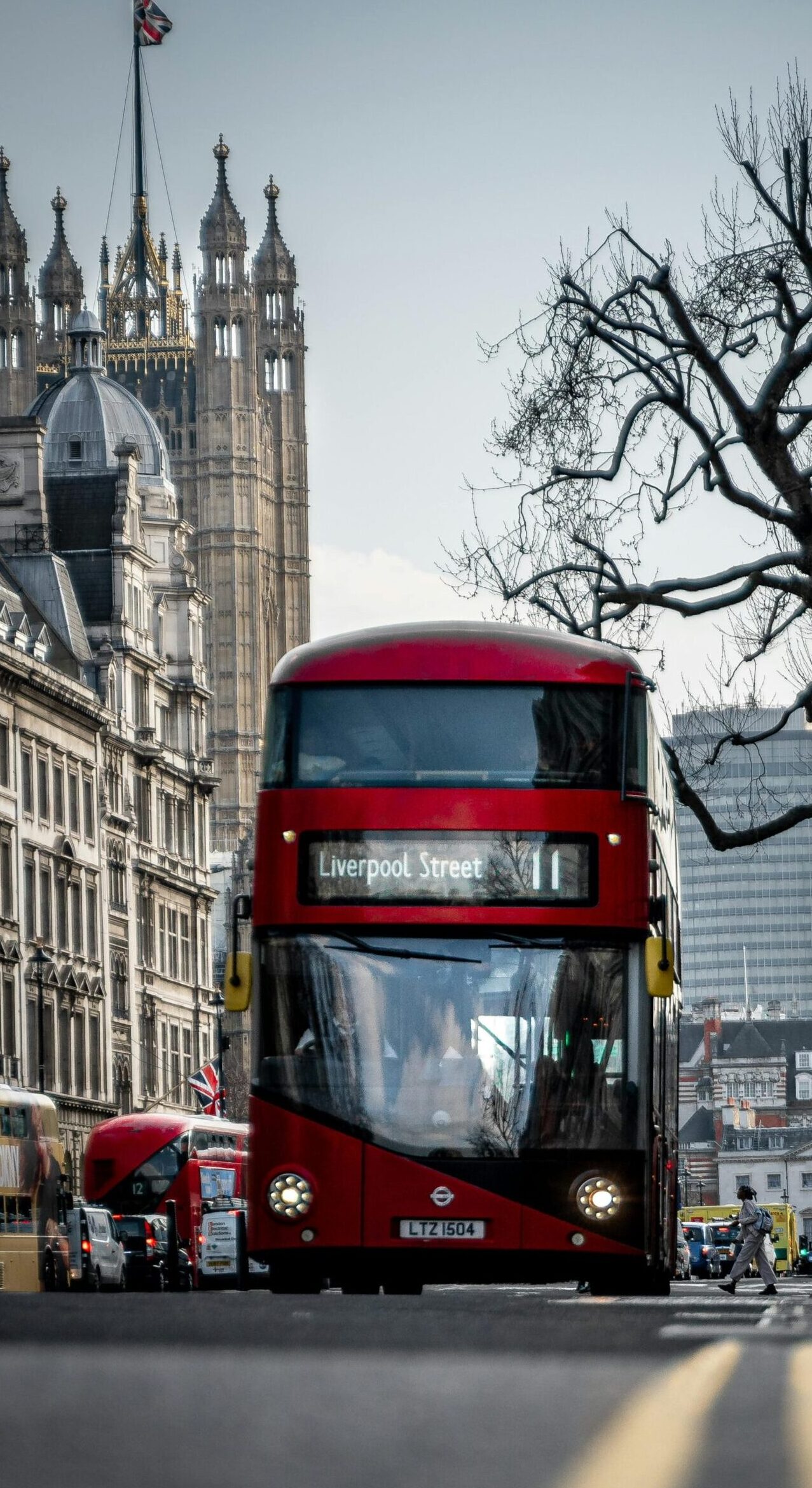 A classic red double-decker